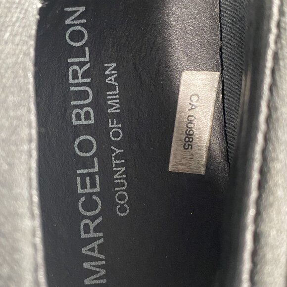 MARCELO BURLON Mens Snake Canvas Print Slip On Sneakers 7 - Picture 5 of 9